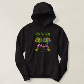 Deck den Palms Merry Flamingo Weihnachtstee | Fond Hoodie (Design vorne)