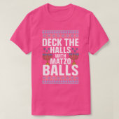 Deck den Saal mit Matzo Balls Hanukkah T-Shirt (Design vorne)