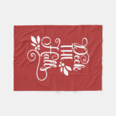 Deck der Hallen Typografie Holidays Fleecedecke (Vorderseite (Horizontal))