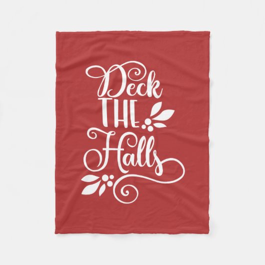 Deck der Hallen Typografie Holidays Fleecedecke (Vorderseite)