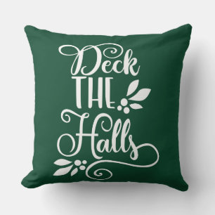 Deck der Hallen Typografie Holidays Kissen