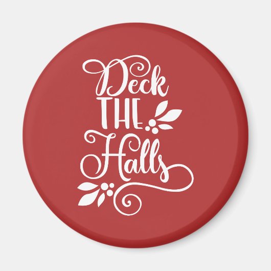 Deck der Hallen Typografie Holidays Magnet (Vorne)