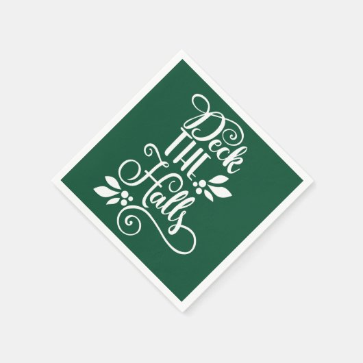 Deck der Hallen Typografie Holidays Serviette (Ecke)