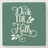 Deck der Hallen Typografie Holidays Steinuntersetzer (Vorderseite)