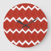 Deck der roten Quadrate Große Wanduhr (Vorderseite)
