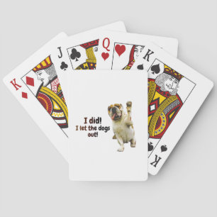 Deck der Spielkarten mit einem Bulldog