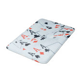 "Deck des Schicksals: Ebenen in einem Poker-Shuffl Badematte (Schrägansicht)