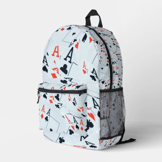 "Deck des Schicksals: Ebenen in einem Poker-Shuffl Bedruckter Rucksack (Rückseitige Ecke Rechts)