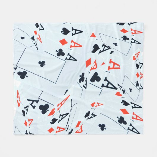 "Deck des Schicksals: Ebenen in einem Poker-Shuffl Fleecedecke (Vorderseite (Horizontal))