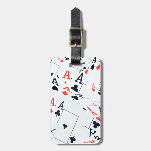 "Deck des Schicksals: Ebenen in einem Poker-Shuffl Gepäckanhänger (Vorderseite vertikal)