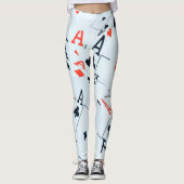 "Deck des Schicksals: Ebenen in einem Poker-Shuffl Leggings (Vorderseite)