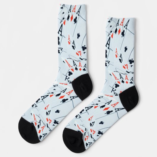 "Deck des Schicksals: Ebenen in einem Poker-Shuffl Socken (Linkes Detail)