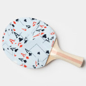 "Deck des Schicksals: Ebenen in einem Poker-Shuffl Tischtennis Schläger (Seitenansicht)