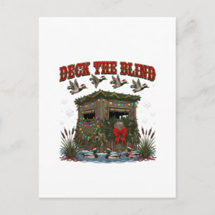 Deck die Blinde Camo Entenjagd Weihnachten  Postkarte