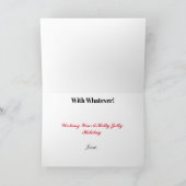 Deck die Gnomes Funny Christmas Card Karte (Innenseite)