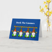 Deck die Gnomes Funny Christmas Card Karte (Gelbe Blume)