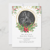 Deck Die Hallen Extravagantes Weihnachtsfest Party Einladung (Vorderseite)