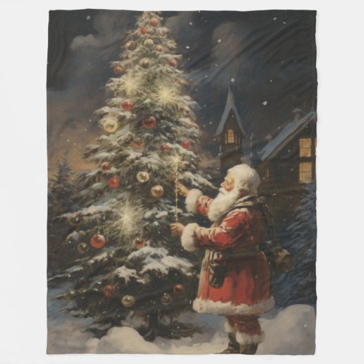 Deck die Hallen Heirloom Weihnachtsblanket Fleecedecke (Vorderseite)
