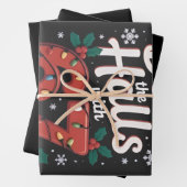 Deck die Hallen mit 6 7 Lustige Weihnachten Sechs  Geschenkpapier Set (Beispiel)