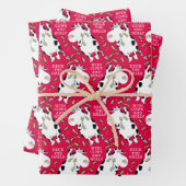 DECK DIE HALLEN MIT COWS & HOLLY Sandra Boynton Geschenkpapier Set (Beispiel)