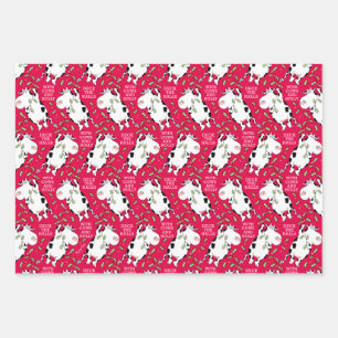 DECK DIE HALLEN MIT COWS & HOLLY Sandra Boynton Geschenkpapier Set