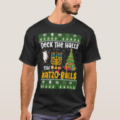 Deck die Hallen mit Matzo Balls jüdisch Hanukkah T-Shirt (Vorderseite)
