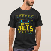 Deck die Hallen mit Matzo Balls Ugly Hanukkah Swea T-Shirt (Vorderseite)