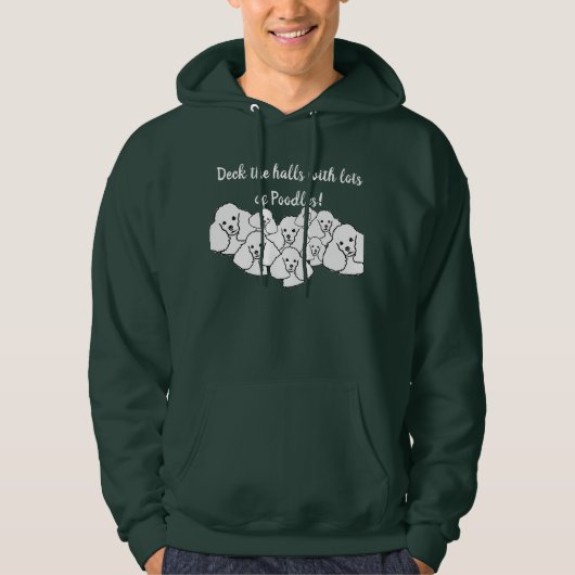 Deck die Hallen mit Poodles unisex hoodie (Vorderseite)