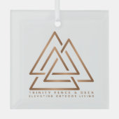 Deck die Hallen mit Trinity Charm Ornament Aus Glas (Vorderseite)