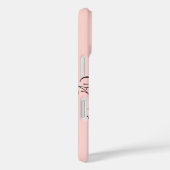 Deck die Hallen Moderne Buchstaben Rosa Schwarz Case-Mate iPhone Hülle (Rückseite / Rechts)