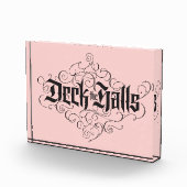 Deck die Hallen Moderne Weihnachten Rosa Schwarz Fotoblock (Rechts)