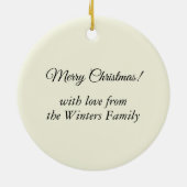 Deck die Hallen Noten Weihnachten Personalisiert Keramik Ornament (Hinten)