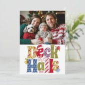 Deck die Hallen Patchwork Familie Foto Weihnachten (Stehend Vorderseite)