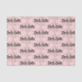 Deck die Hallen Weihnachtskalligrafie Rosa Seidenpapier (Vorderseite)