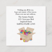 Deck die Hallen, wir haben unsere Bälle verschoben Begleitkarte (Rückseite)