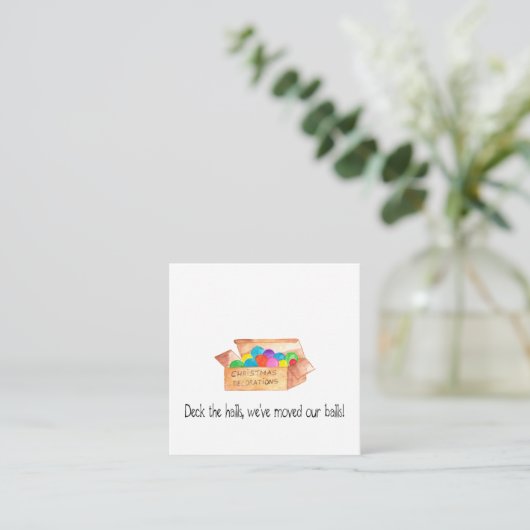 Deck die Hallen, wir haben unsere Bälle verschoben Begleitkarte (Stehend Vorderseite)