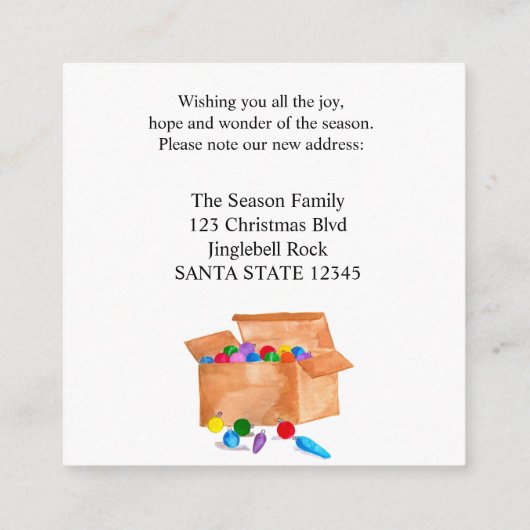 Deck die Hallen, wir haben unsere Bälle verschoben Begleitkarte (Rückseite)