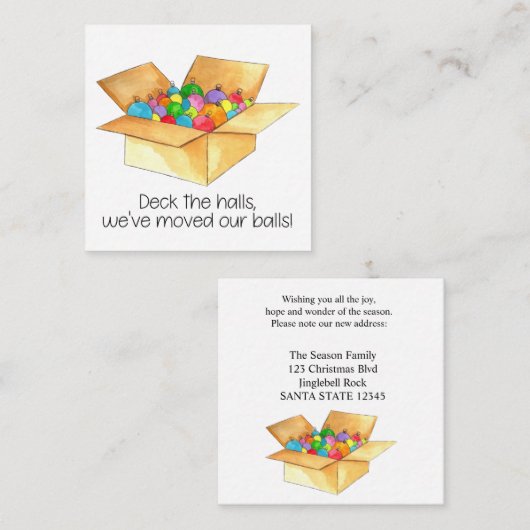 Deck die Hallen, wir haben unsere Bälle verschoben Begleitkarte (Vorne/Hinten)