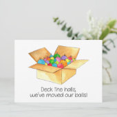 Deck die Hallen, wir haben unsere Bälle verschoben Einladung (Stehend Vorderseite)