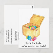 Deck die Hallen, wir haben unsere Bälle verschoben Postkarte (Vorne/Hinten)