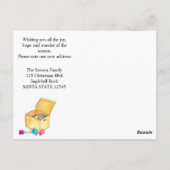 Deck die Hallen, wir haben unsere Bälle verschoben Postkarte (Rückseite)