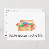 Deck die Hallen, wir haben unsere Bälle verschoben Postkarte (Vorne/Hinten)