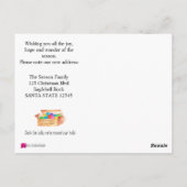 Deck die Hallen, wir haben unsere Bälle verschoben Postkarte (Rückseite)