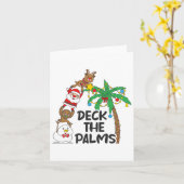 Deck die Palme Weihnachten im Juli Weihnachten Män Karte (Gelbe Blume)