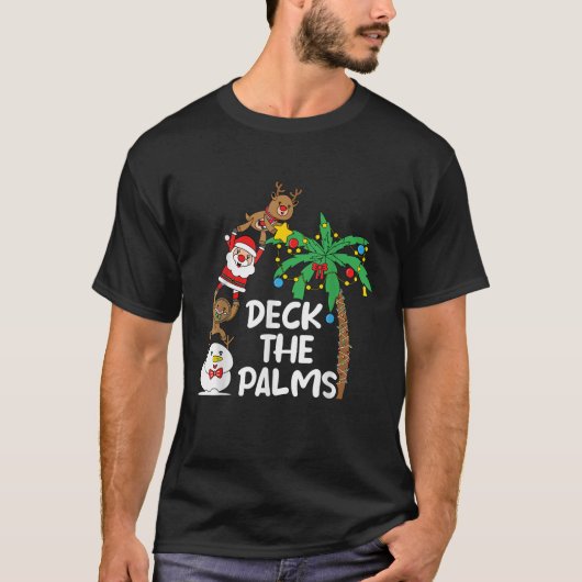 Deck die Palme Weihnachten im Juli Weihnachten Män T-Shirt (Vorderseite)