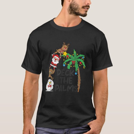 Deck die Palme Weihnachten im Juli Weihnachten Män T-Shirt (Vorderseite)