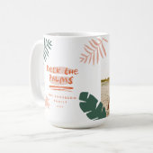 Deck die Palmen Weihnachten tropische moderne Vera Kaffeetasse (Vorderseite Links)