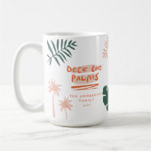Deck die Palmen Weihnachten tropische moderne Vera Kaffeetasse (Links)
