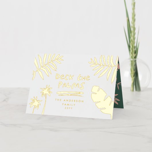 Deck die Palmen Weihnachten tropischen modern (Vorderseite)