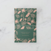 Deck die Palmen Weihnachten tropischen modern Karte (Innenseite)